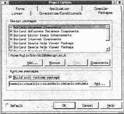  Packages   Project Options